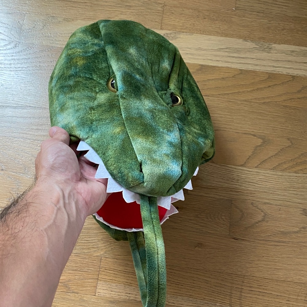 Pottery Barn Kids Green Dinosaur Head Costume Hat
